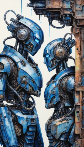 dreadnought,machines,cybernetics,biomechanical,robots,scarabs,detail shot,weathering,mech,tau,mecha,scifi,robotic,blueprints,sci fiction illustration,shield infantry,compans-cafarelli,neottia nidus-avis,scrapyard,meticulous painting,Illustration,Paper based,Paper Based 01