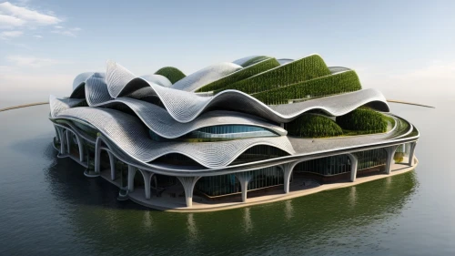cube stilt houses,house of the sea,futuristic architecture,artificial island,floating island,floating huts,eco hotel,futuristic art museum,floating islands,house by the water,eco-construction,dunes house,largest hotel in dubai,floating restaurant,artificial islands,chinese architecture,marina bay,stilt house,marina bay sands,asian architecture,Architecture,Villa Residence,Futurism,Nature Modern