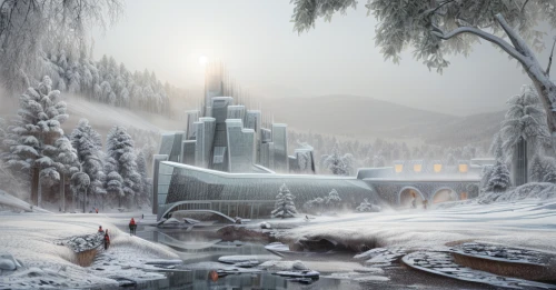 ice castle,fantasy picture,christmas landscape,winter village,winter house,fantasy landscape,northrend,nordic christmas,snow house,snow scene,hogwarts,winter magic,fairy tale castle,winter background,peter-pavel's fortress,father frost,north pole,fairytale castle,castle of the corvin,frozen