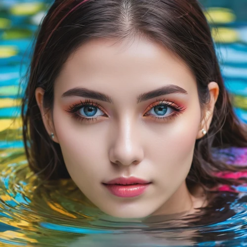 women's eyes,under the water,ojos azules,pond lenses,in water,colorful water,water nymph,heterochromia,swimmer,photoshoot with water,eyes makeup,under water,swim ring,underwater background,portrait photography,pool of water,retouching,lily water,women's cosmetics,pool water,Photography,General,Natural