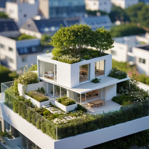 cubic house,grass roof,eco-construction,roof garden,balcony garden,roof landscape,green living,tree house,cube stilt houses,cube house,modern architecture,sky apartment,smart home,block balcony,roof terrace,frame house,modern house,smart house,garden elevation,turf roof,Photography,General,Commercial