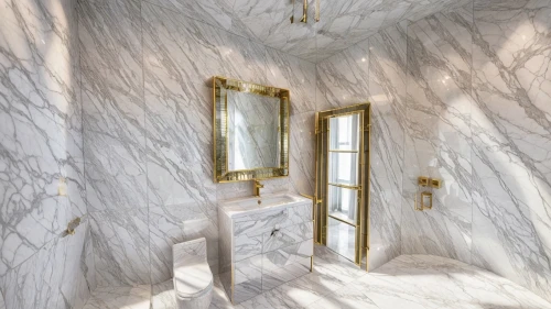 marble,luxury bathroom,marble palace,natural stone,bathroom cabinet,quarried,bathroom,interior design,rough plaster,under-cabinet lighting,white room,modern minimalist bathroom,washroom,polished granite,gold stucco frame,almond tiles,wall plaster,neoclassical,wash basin,washbasin,Interior Design,Bathroom,Modern,Spanish Contemporary