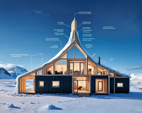 snowhotel,timber house,the polar circle,ice hotel,snow house,snow roof,south pole,mountain hut,eco-construction,icelandic houses,alpine hut,roof structures,snow shelter,prefabricated buildings,antarctic,monte rosa hut,unhoused,winter house,gable,energy efficiency,Unique,Design,Infographics