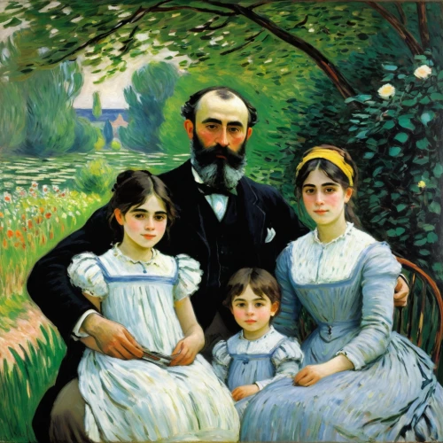 parents with children,parents and children,claude monet,in the garden,grass family,mulberry family,la violetta,work in the garden,violet family,the mother and children,child portrait,the dawn family,pictures of the children,girl in the garden,partiture,lily family,families,family hand,melastome family,group of people,Art,Artistic Painting,Artistic Painting 04