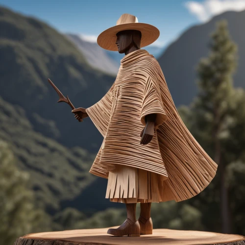 pachamama,incas,basotho,wooden figure,png sculpture,machu,machu pi,charango,sombrero mist,pandero jarocho,marvel of peru,samurai,inca,wooden mannequin,basotho musicians,tribal chief,pachamanca,indian monk,sombrero,el capitan,Photography,General,Natural