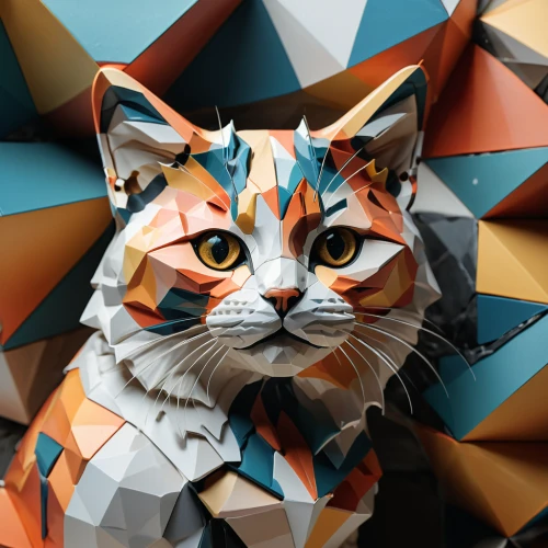 geometrical cougar,low poly,geometrical animal,low-poly,polygonal,cat vector,geometric ai file,paper art,origami paper,triangles background,facets,kaleidoscope art,origami,vector graphic,geometric,dodecahedron,adobe illustrator,geometric style,cubism,tabby cat,Photography,General,Natural