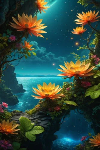 underwater landscape,underwater background,mermaid background,underwater oasis,tropical floral background,flower background,sea of flowers,coral reef,fantasy picture,aquatic plants,full hd wallpaper,ocean background,fantasy landscape,splendor of flowers,flower water,water lilies,ocean paradise,underwater world,tropical bloom,under the sea,Photography,General,Fantasy