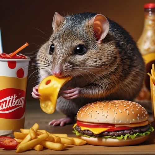 fast food,fastfood,fast-food,ratatouille,fast food junky,taco mouse,appetite,small animal food,fast food restaurant,kids' meal,mouse bacon,american food,food spoilage,straw mouse,rat,anthropomorphized animals,eat,animal fat,red robin,diet icon,Photography,General,Natural