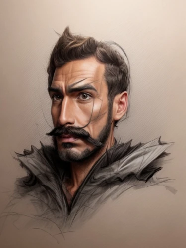 male elf,fantasy portrait,male character,lokportrait,man portraits,dwarf sundheim,the emperor's mustache,beard,half orc,bloned portrait,conquistador,musketeer,cent,lando,thorin,facial hair,digital painting,bard,chainlink,custom portrait,Common,Common,None