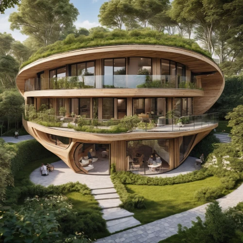 eco-construction,eco hotel,dunes house,futuristic architecture,tree house,house in the forest,timber house,tree house hotel,luxury property,modern architecture,cubic house,treehouse,wooden house,garden elevation,modern house,smart house,beautiful home,luxury real estate,grass roof,3d rendering,Photography,General,Natural