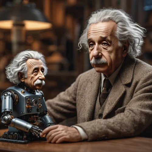 albert einstein,einstein,theory of relativity,relativity,albert einstein and niels bohr,physicist,theoretician physician,geppetto,newton's cradle,photoshop manipulation,photoshop school,quantum physics,mechanical engineering,grandfather,time traveler,old age,man with a computer,leonardo devinci,double head microscope,miniature figures,Photography,General,Natural