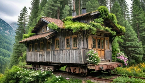 house in the forest,house in mountains,wooden house,log home,tree house,tree house hotel,house in the mountains,mountain hut,log cabin,the cabin in the mountains,small house,small cabin,miniature house,little house,wooden hut,garden shed,treehouse,green train,timber house,grass roof,Photography,General,Natural