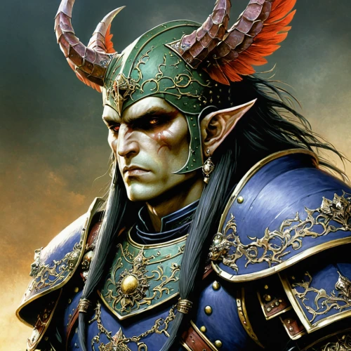 yi sun sin,male elf,warlord,massively multiplayer online role-playing game,heroic fantasy,the emperor's mustache,lokportrait,fantasy warrior,haegen,emperor,fantasy portrait,fantasy art,dragon li,male character,shuanghuan noble,xing yi quan,wild emperor,samurai,high priest,poseidon god face,Illustration,Japanese style,Japanese Style 18