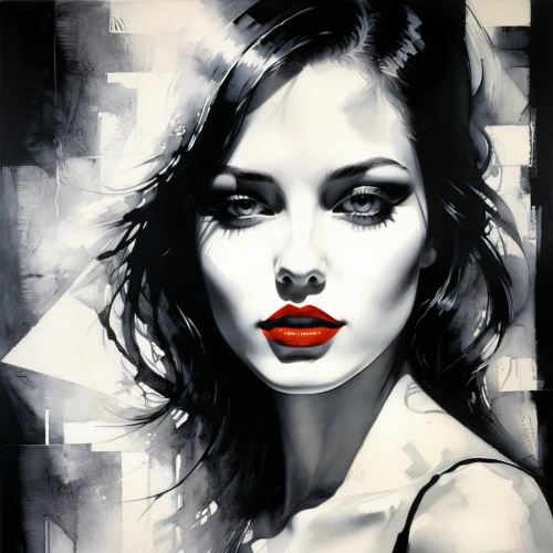 photo painting,cool pop art,art painting,red lips,fashion illustration,pop art style,world digital painting,woman face,girl portrait,red lipstick,oil painting on canvas,effect pop art,digital painting,romantic portrait,pop art girl,painter,pop art effect,digital artwork,face portrait,italian painter,Illustration,Paper based,Paper Based 12