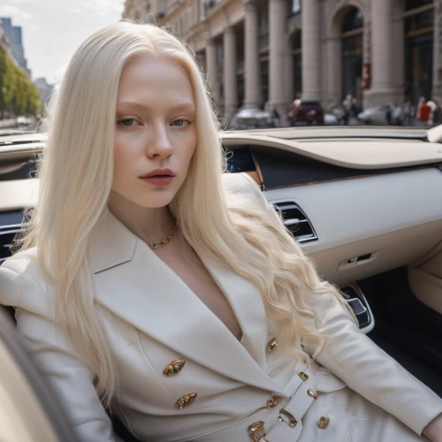 woman in the car,tilda,elle driver,convertible,girl in car,chauffeur car,blonde woman,maserati,vanity fair,femme fatale,white lady,in car,topdown,cool blonde,paleness,albino,car model,white car,vogue,white bird,Photography,General,Natural