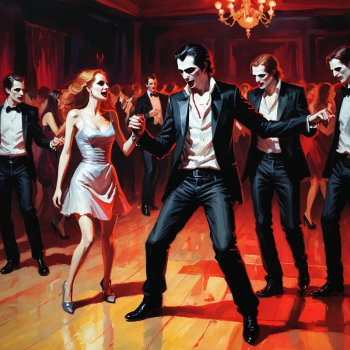 dance club,nightclub,danse macabre,cabaret,dance of death,dice poker,joker,thriller,a party,vampires,party people,poker,rock band,go-go dancing,madhouse,clubbing,mafia,masquerade,new years eve,salsa dance,Conceptual Art,Oil color,Oil Color 02