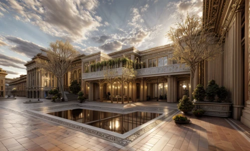 venetian hotel,3d rendering,beverly hills hotel,beverly hills,landscape design sydney,the boulevard arjaan,landscape designers sydney,neoclassical,crown render,render,luxury hotel,dragon palace hotel,rosewood,luxury property,mansion,venetian,art deco,marble palace,grand hotel,hotel riviera