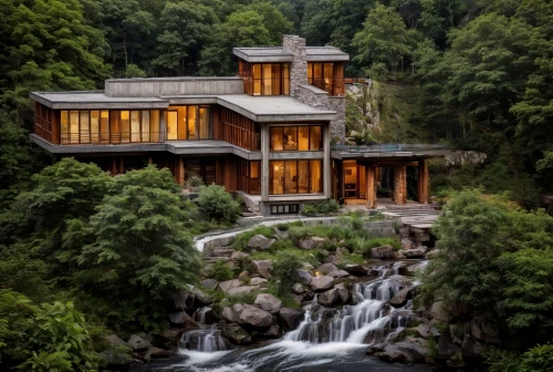 house in mountains,house in the mountains,the cabin in the mountains,house by the water,beautiful home,house with lake,house in the forest,green waterfall,luxury property,asian architecture,log home,water mill,waterfalls,chinese architecture,luxury home,vietnam,tree house hotel,wooden house,chalet,japanese architecture