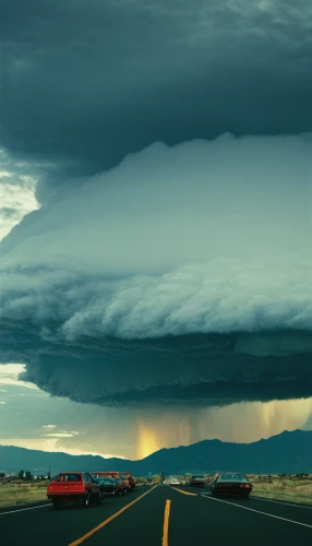 shelf cloud,a thunderstorm cell,thunderheads,thundercloud,thunderhead,thunderclouds,cumulonimbus,route66,route 66,storm clouds,rain cloud,raincloud,atmospheric phenomenon,monsoon,highway,alcan highway,towering cumulus clouds observed,cloud formation,mammatus cloud,tornado drum,Photography,Documentary Photography,Documentary Photography 06