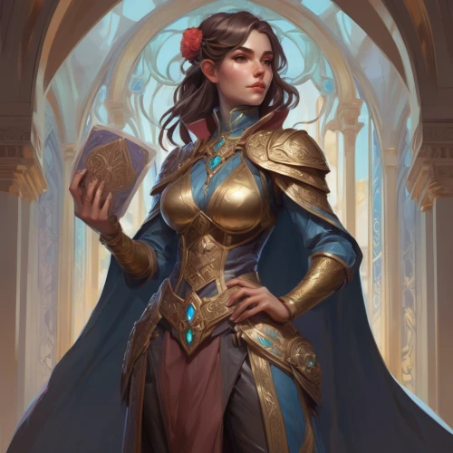 paladin,fantasy portrait,sterntaler,artemisia,priestess,golden crown,jaya,librarian,sorceress,female warrior,blue enchantress,sultana,merchant,gold crown,wood elf,mezzelune,eufiliya,fantasy woman,almudena,heroic fantasy,Conceptual Art,Fantasy,Fantasy 01