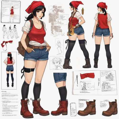 scarlet sail,red sail,red tunic,costume design,pirate,begonia,sewing pattern girls,anime japanese clothing,concept art,red hat,pirate treasure,red riding hood,pirates,main character,red cap,the hat-female,little red riding hood,comic character,scout,straw hat,Unique,Design,Character Design