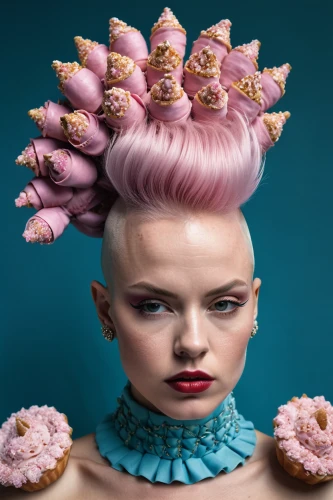 donut illustration,artificial hair integrations,cruller,doughnuts,brigadeiros,confection,donuts,pink icing,stylized macaron,doughnut,confectionery,macaroon,curlers,mohawk hairstyle,donut,pink macaroons,hairdressing,ananas,confectioner,pink octopus,Photography,General,Commercial