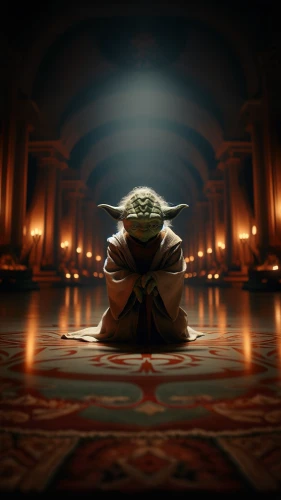 yoda,senate,wicket,jedi,frog background,cg artwork,the sphinx,star wars,obi-wan kenobi,starwars,digital compositing,hall of the fallen,3d render,mundi,republic,droid,crucible,the fallen,3d rendered,slow cooked