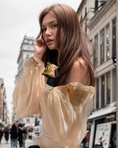 yellow purse,on the street,fashion street,yellow jumpsuit,bolero jacket,paris shops,vintage angel,french silk,girl walking away,sofia,girl in cloth,blouse,young model istanbul,paris,kimono,on the phone,girl in flowers,arbat street,yellow butterfly,beautiful girl with flowers