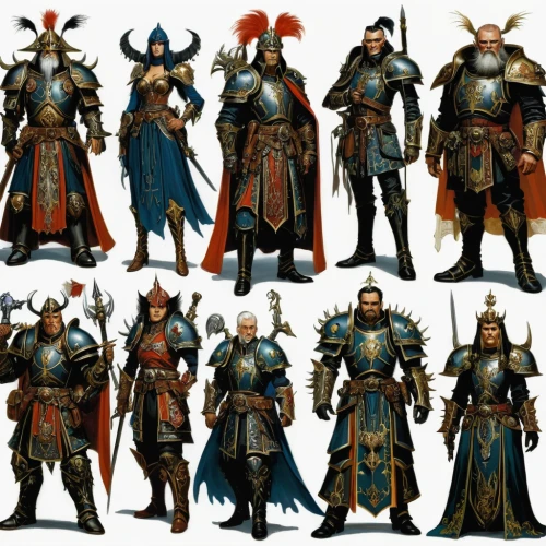 clergy,dwarves,guards of the canyon,aesulapian staff,norse,massively multiplayer online role-playing game,elves,dwarfs,lancers,mongolian,heroic fantasy,dragon slayers,vikings,swordsmen,cossacks,nomads,horsemen,advisors,assassins,dragons,Illustration,Retro,Retro 04