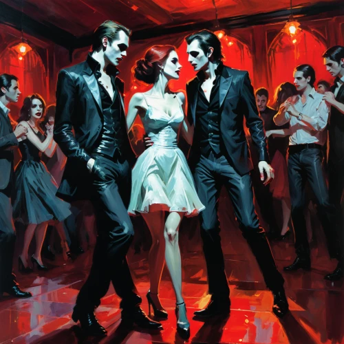 dance club,dance of death,nightclub,danse macabre,cd cover,concert dance,cabaret,ballroom dance,clubbing,dancing couple,vampires,masquerade,dancers,a party,madhouse,salsa dance,dancing,ballroom,party people,new years eve,Conceptual Art,Oil color,Oil Color 02
