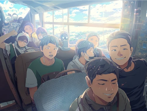 train ride,bus,studio ghibli,the bus space,school bus,public transportation,travelers,public transport,last train,city bus,shuttle bus,sky train,amusement park,airport bus,amusement ride,bus stop,cablecar,departure,in transit,train,Common,Common,Japanese Manga