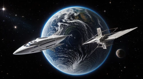 federation,uss voyager,flagship,star ship,fast space cruiser,starship,victory ship,voyager,cardassian-cruiser galor class,battlecruiser,interstellar bow wave,supercarrier,spaceplane,space tourism,space ship model,space ships,earth station,orbiting,space art,alien ship