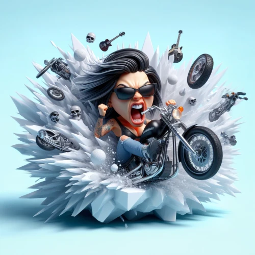 toy motorcycle,motorcycle racer,motorcycle drag racing,motorbike,motor-bike,motorcycle,woman bicycle,motorcycle accessories,biker,heavy motorcycle,motorcycles,motorcycling,bjork,party bike,wind-up toy,motorcyclist,sprint woman,3d figure,cinema 4d,bike pop art