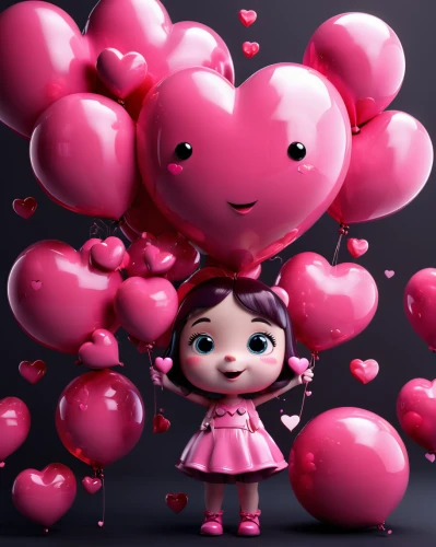 heart balloons,pink balloons,valentine balloons,little girl with balloons,heart pink,hearts color pink,cute cartoon image,puffy hearts,heart clipart,heart balloon with string,cute cartoon character,red balloons,valentine clip art,heart background,red balloon,love in air,valentine day,balloon,valentines day background,balloons,Unique,3D,3D Character