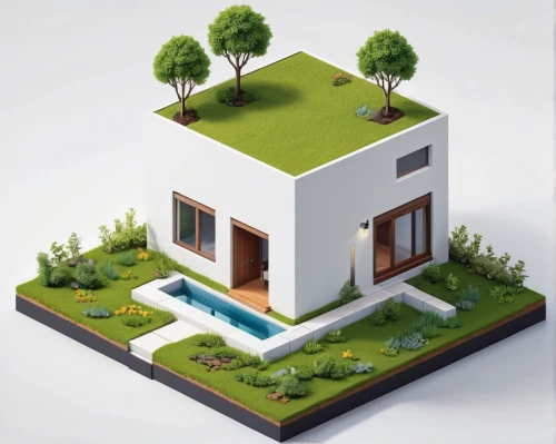 grass roof,isometric,miniature house,turf roof,cubic house,cube house,landscaping,small house,smart home,eco-construction,block of grass,golf lawn,landscape designers sydney,flat roof,roof landscape,green living,artificial grass,green lawn,greenbox,modern house,Unique,3D,Isometric
