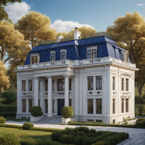 bendemeer estates,chateau,luxury property,luxury home,neoclassical,mansion,3d rendering,house with caryatids,luxury real estate,crown render,villa,large home,garden elevation,chateau margaux,classical architecture,neoclassic,french building,château,frisian house,country estate,Photography,General,Natural