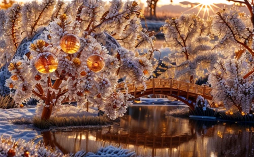 winter morning,winter magic,snow bridge,hoarfrost,winter landscape,russian winter,christmas landscape,winter dream,winter wonderland,peterhof,morning frost,winter light,winter background,winter village,ice landscape,wintry,winter lake,in winter,the first frost,early winter