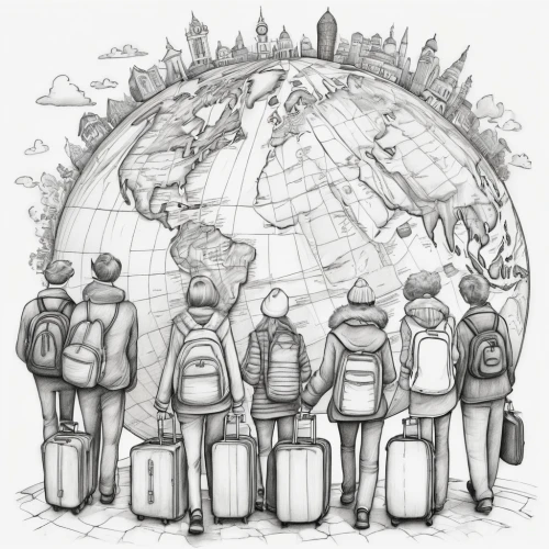 world travel,globe trotter,online path travel,travelers,do you travel,digital nomads,around the globe,travel insurance,travel,travel destination,globalization,globalisation,global responsibility,fridays for future,to travel,traveler,international family day,global economy,connected world,globetrotter,Illustration,Paper based,Paper Based 10