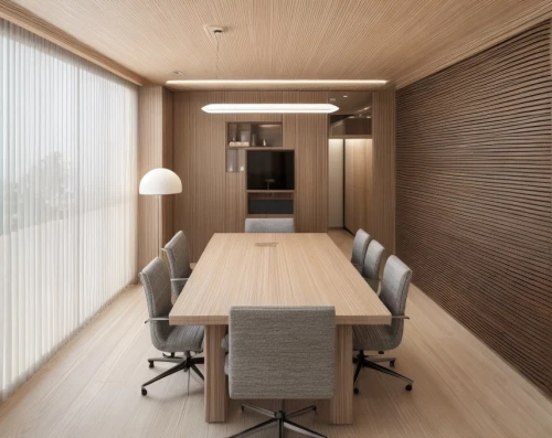 board room,modern office,conference room table,consulting room,conference room,conference table,room divider,interior modern design,laminated wood,japanese-style room,meeting room,modern room,contemporary decor,dining room table,archidaily,recessed,patterned wood decoration,daylighting,boardroom,study room,Common,Common,Natural