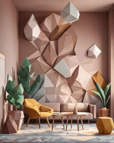 polygonal,geometric style,low poly,modern decor,low-poly,low poly coffee,geometric,tiles shapes,cubic,wooden cubes,cardboard background,wall plaster,geometric ai file,contemporary decor,honeycomb stone,wall decoration,room divider,interior design,mid century modern,living room