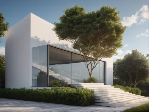 modern house,3d rendering,cubic house,modern architecture,cube house,dunes house,render,glass facade,archidaily,frame house,residential house,modern building,luxury home,smart house,luxury property,contemporary,futuristic architecture,private house,landscape design sydney,smart home,Photography,General,Natural