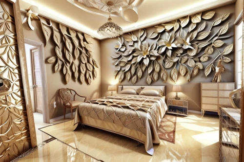 patterned wood decoration,carved wall,art nouveau design,ornate room,room divider,beauty room,interior design,interior decoration,luxury bathroom,gold wall,wall plaster,contemporary decor,modern decor,canopy bed,art deco,bamboo curtain,interior decor,luxury home interior,sleeping room,doctor's room
