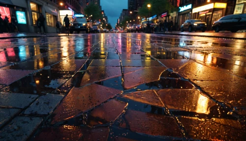 paving stones,cobblestones,paved square,walk of fame,paving stone,paving slabs,cobblestone,the cobbled streets,after rain,pavement,walking in the rain,rainy,pavers,after the rain,puddles,puddle,paved,new york streets,hollywood walk of fame,rain drops,Photography,General,Fantasy