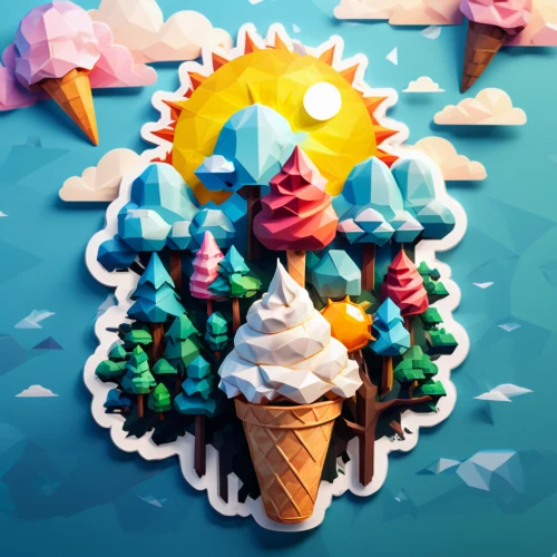 ice cream icons,ice cream stand,ice cream cone,ice cream shop,dribbble,soft serve ice creams,ice cream cones,whipped cream castle,snowcone,low poly,shaved ice,ice cream cart,snow cone,low-poly,frozen dessert,summer icons,kawaii ice cream,ice cream parlor,ice cream van,sweet ice cream,Unique,3D,Low Poly