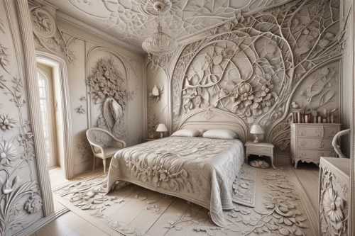 ornate room,canopy bed,art nouveau design,the little girl's room,children's bedroom,danish room,bedroom,great room,art nouveau,victorian style,sleeping room,ornate,damask,interior design,baroque,guest room,interior decoration,wall decoration,abandoned room,bridal suite