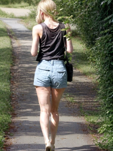 woman walking,girl walking away,walking,jogger,footpath,female runner,woman's backside,girl from behind,go for a walk,i walk,nordic walking,walk,bare legs,hiker,jean shorts,walk in a park,active shorts,cycling shorts,skipping rope,backpacker