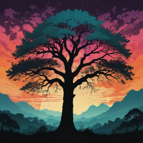 colorful tree of life,tree silhouette,old tree silhouette,tree of life,painted tree,watercolor tree,flourishing tree,lone tree,isolated tree,a tree,tree,magic tree,the trees,tree tops,silhouette art,jacaranda,tree top,treetop,the japanese tree,trees,Conceptual Art,Fantasy,Fantasy 32