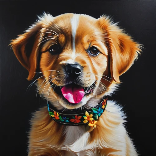 golden retriever,nova scotia duck tolling retriever,pet portrait,tibetan spaniel,golden retriver,german spaniel,labrador retriever,oil painting on canvas,golden retriever puppy,welsh springer spaniel,cheerful dog,oil painting,dog drawing,black and tan terrier,dog illustration,russian spaniel,french spaniel,spaniel,english shepherd,cute puppy,Photography,General,Natural