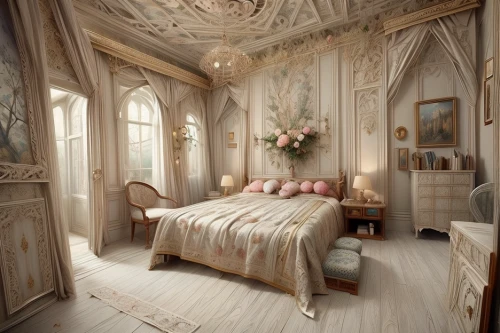 ornate room,danish room,the little girl's room,shabby-chic,bedroom,sleeping room,canopy bed,children's bedroom,four poster,shabby chic,great room,abandoned room,victorian style,guest room,interior design,wooden floor,interior decoration,armoire,four-poster,shabby