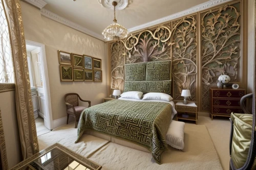 ornate room,four poster,guest room,canopy bed,riad,four-poster,boutique hotel,interior decoration,bridal suite,interior decor,art nouveau design,room divider,casa fuster hotel,bedroom,guestroom,great room,children's bedroom,sleeping room,gold stucco frame,danish room